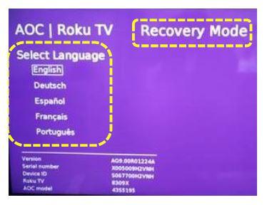 Minha Roku TV "não liga" mas o led de standby fica aceso, o que fazer?